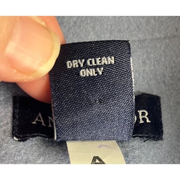 Ann Taylor Womens Light Blue Wool Blend Button-Up Coat Pockets 10 Mid-Length - Picture 4 of 13